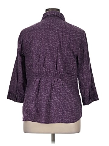 SONOMA life + style 3/4 Sleeve Button-Down Shirt (view 2)