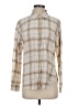 Copper Key Plaid Tan Long Sleeve Button-Down Shirt Size S - photo 1