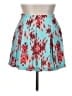 L'Agence Print Teal Blue Casual Skirt Size XL (4) - photo 1