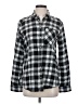 Express Plaid Black Long Sleeve Button-Down Shirt Size S - photo 1