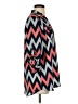 rue21 100% Polyester Chevron-herringbone Blue 3/4 Sleeve Blouse Size S - photo 4