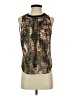SW3 Bespoke 100% Polyester Brown Sleeveless Blouse Size P (petite) - photo 1