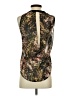 SW3 Bespoke 100% Polyester Brown Sleeveless Blouse Size P (petite) - photo 2