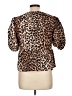 Unbranded 100% Polyester Animal Print Brown Short Sleeve Blouse Size L - photo 2