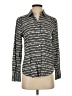 M&S Houndstooth Black Long Sleeve Blouse Size 2 - photo 1