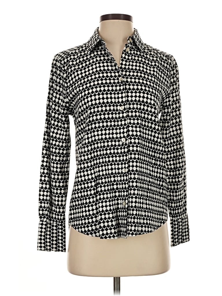 Pre-owned M&s Long Sleeve Blouse In Black