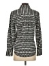 M&S Houndstooth Black Long Sleeve Blouse Size 2 - photo 2