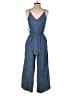 Sienna Sky 100% Tencel Solid Blue Jumpsuit Size S - photo 2