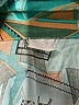 Unbranded Print Teal Long Sleeve Blouse Size L (estimated) - photo 7