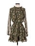 Francesca's 100% Polyester Floral Green Casual Dress Size S - photo 1