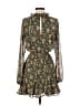 Francesca's 100% Polyester Floral Green Casual Dress Size S - photo 2