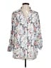 Massini Floral White 3/4 Sleeve Blouse Size L - photo 1