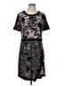 BCBGMAXAZRIA Paisley Floral Purple Black Casual Dress Size L - photo 1
