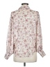 Easy Clothes Floral Ivory Long Sleeve Button-Down Shirt Size M - photo 2