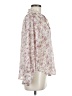 Easy Clothes Floral Ivory Long Sleeve Button-Down Shirt Size M - photo 4