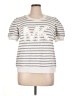 MICHAEL Michael Kors Silver Short Sleeve Top Size XL - photo 1