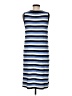 J. McLaughlin Stripes Blue Casual Dress Size M - photo 2