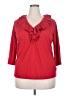 Chaps Red 3/4 Sleeve Top Size 2X - photo 1