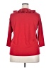 Chaps Red 3/4 Sleeve Top Size 2X - photo 2
