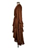 Sheike 100% Polyester Polka Dots Brown Casual Dress Size 8 - photo 5