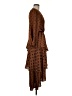 Sheike 100% Polyester Polka Dots Brown Casual Dress Size 8 - photo 4