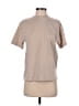 Pull&Bear Solid Tan Short Sleeve Turtleneck Size XS - photo 1