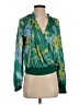 Current Air 100% Polyester Green Long Sleeve Blouse Size S - photo 1