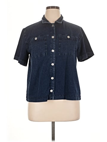 Jane and Delancey Short Sleeve Button-Down Shirt (view 1)
