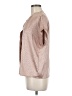 Shein Metallic Pink Short Sleeve Blouse Size 6 - photo 5