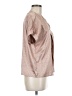 Shein Metallic Pink Short Sleeve Blouse Size 6 - photo 4