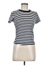 Old Navy Stripes Ivory Short Sleeve Turtleneck Size M - photo 1