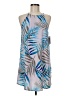 Pink Lily 100% Polyester Tropical Gray Casual Dress Size M - photo 1