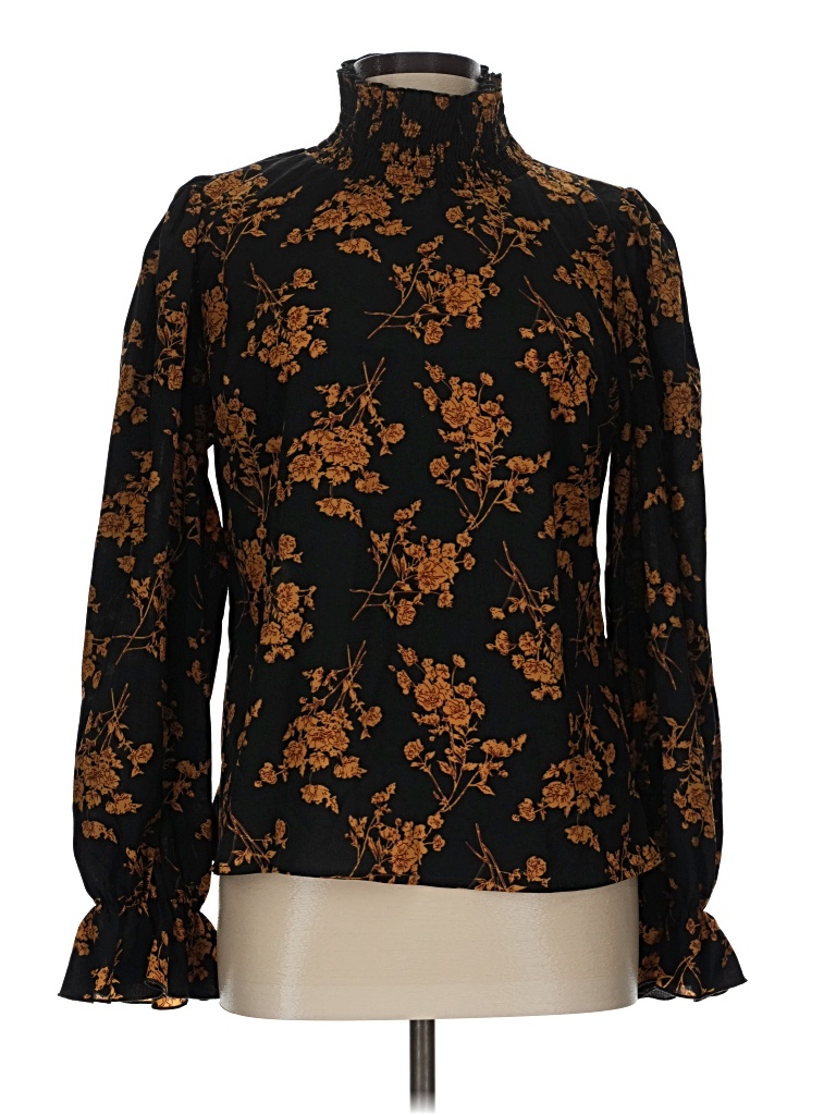 Pre-owned Shein Long Sleeve Blouse In Brown
