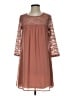 AUW 100% Polyester Brown Casual Dress Size S - photo 1