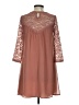AUW 100% Polyester Brown Casual Dress Size S - photo 2