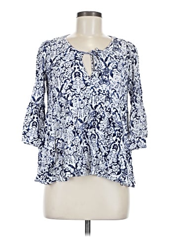 En Creme 3/4 Sleeve Blouse (view 1)