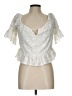 WAYF 100% Rayon Ivory Short Sleeve Blouse Size L - photo 1