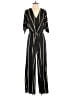 Lush Stripes Black Jumpsuit Size S - photo 1