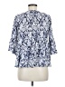 En Creme 100% Rayon Blue 3/4 Sleeve Blouse Size M - photo 2