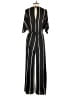 Lush Stripes Black Jumpsuit Size S - photo 2