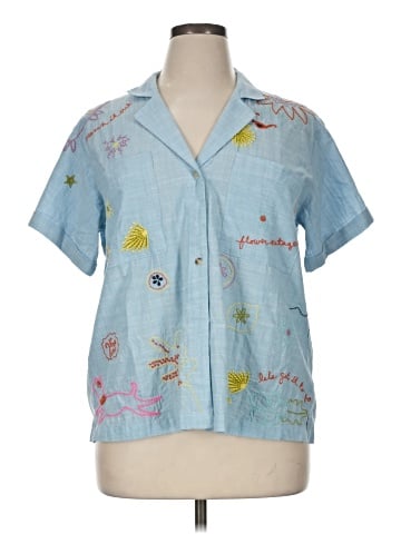 Maeve by Anthropologie Short Sleeve Blouse (view 1)