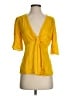 Zara Yellow 3/4 Sleeve Blouse Size S - photo 1