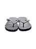Unbranded Checkered-gingham Black Flip Flops Size 6 - photo 2