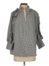 Karlie Houndstooth Gray 3/4 Sleeve Blouse Size S - photo 1