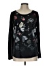 French Connection 100% Polyester Floral Black Long Sleeve Top Size L - photo 1