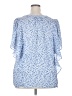 Chaps 100% Polyester Blue Short Sleeve Blouse Size XXL - photo 2