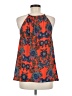 Collective Concepts 100% Polyester Paisley Floral Orange Sleeveless Blouse Size M - photo 2