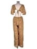 Sabo 100% Polyester Paisley Gold Jumpsuit Size L - photo 2