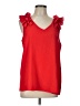 Entro 100% Polyester Red Sleeveless Top Size L - photo 1