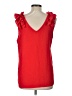 Entro 100% Polyester Red Sleeveless Top Size L - photo 2